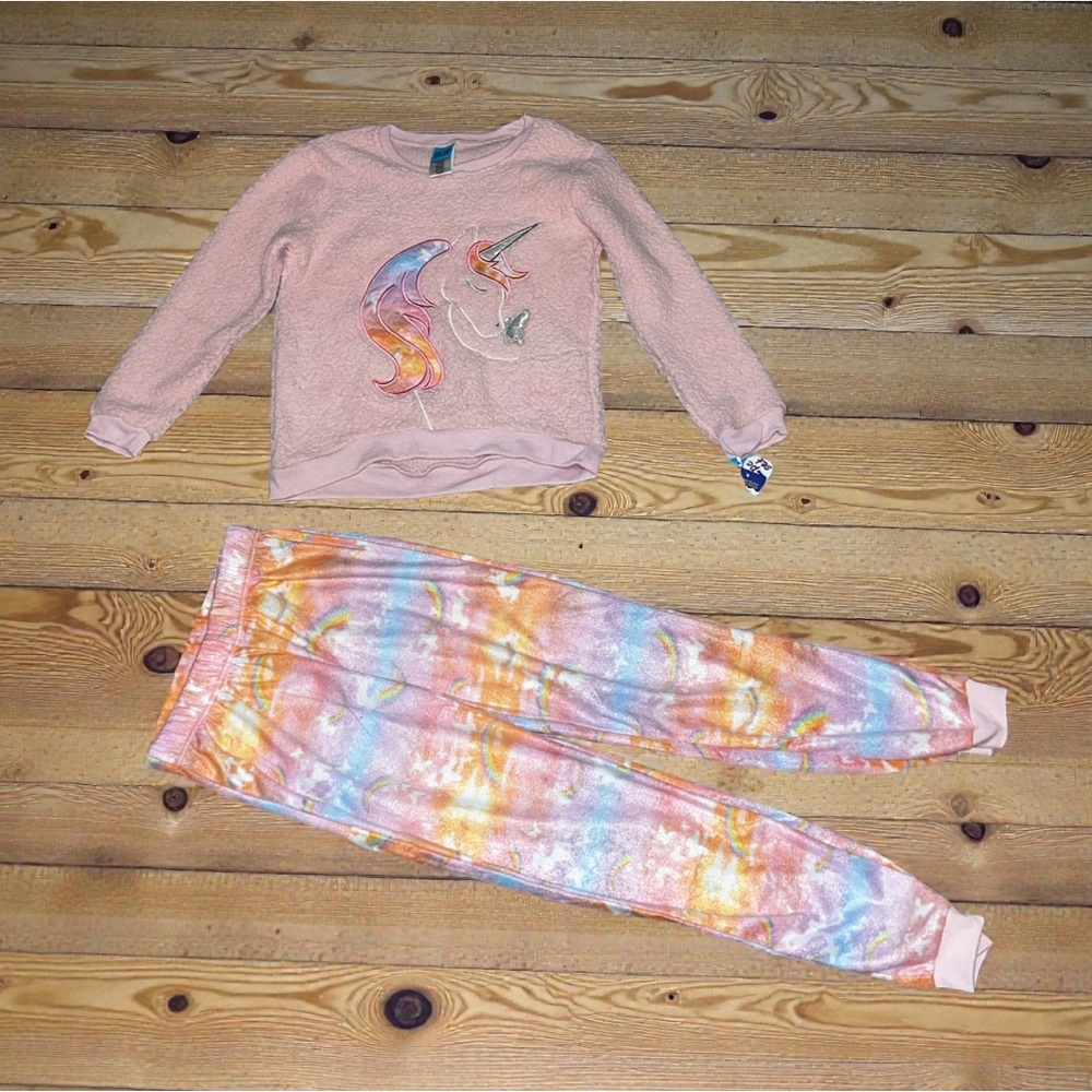 Sleep On It Cozy Pink Unicorn Kids Pajamas Set - Picture 5 of 9